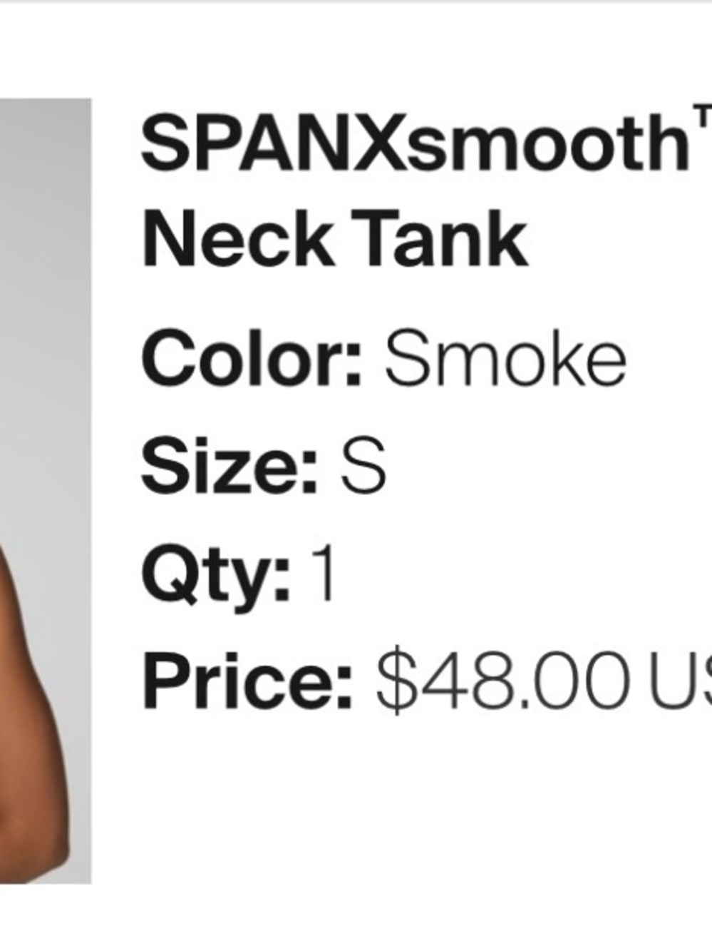 SPANXsmooth™ Jersey High Neck Tank - Picture 2 of 6